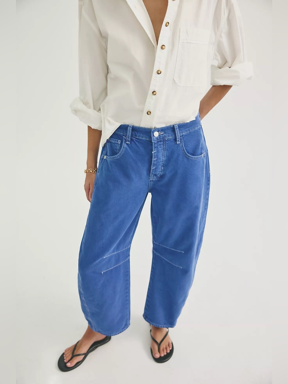 NWOT Free People Good Luck Barrel Jeans